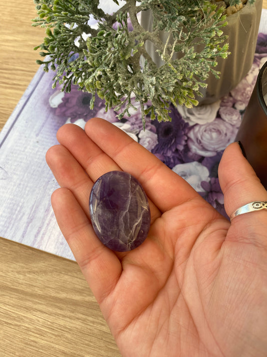 Amethyst Worry Stone with Pouch