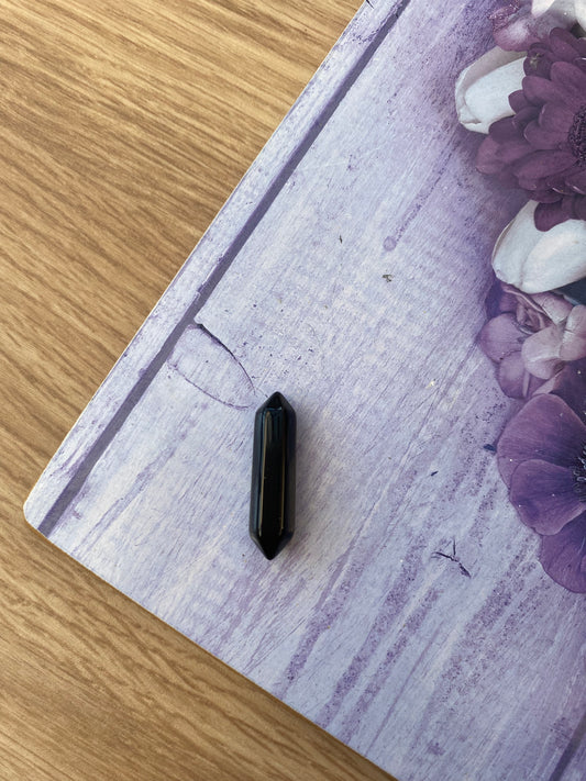 Black Tourmaline Double Terminated Pencil Crystal