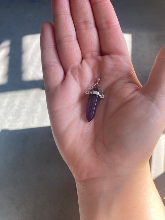 Amethyst Double Point Pendant