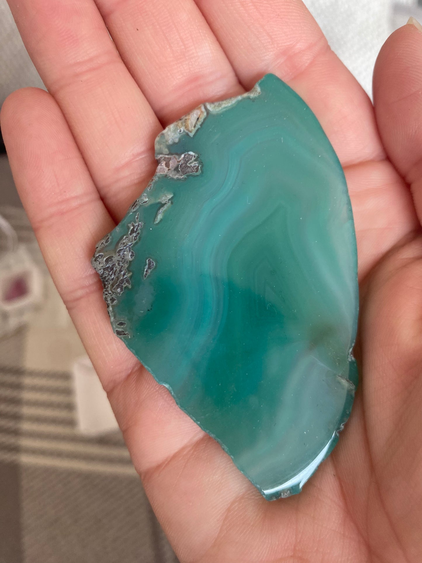 Green Agate Slice