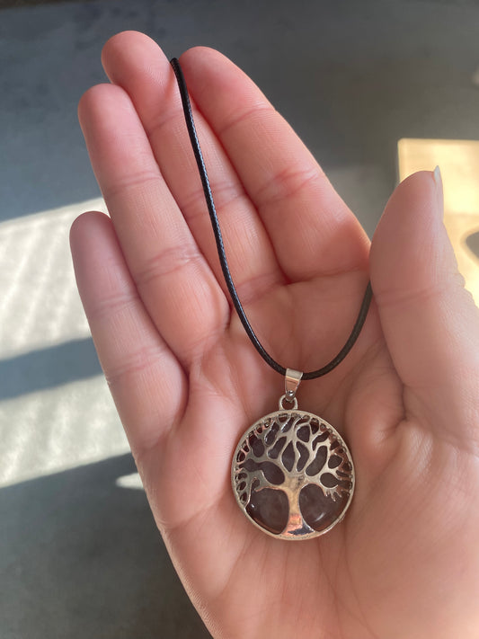 Amethyst Tree of Life Pendant Necklace