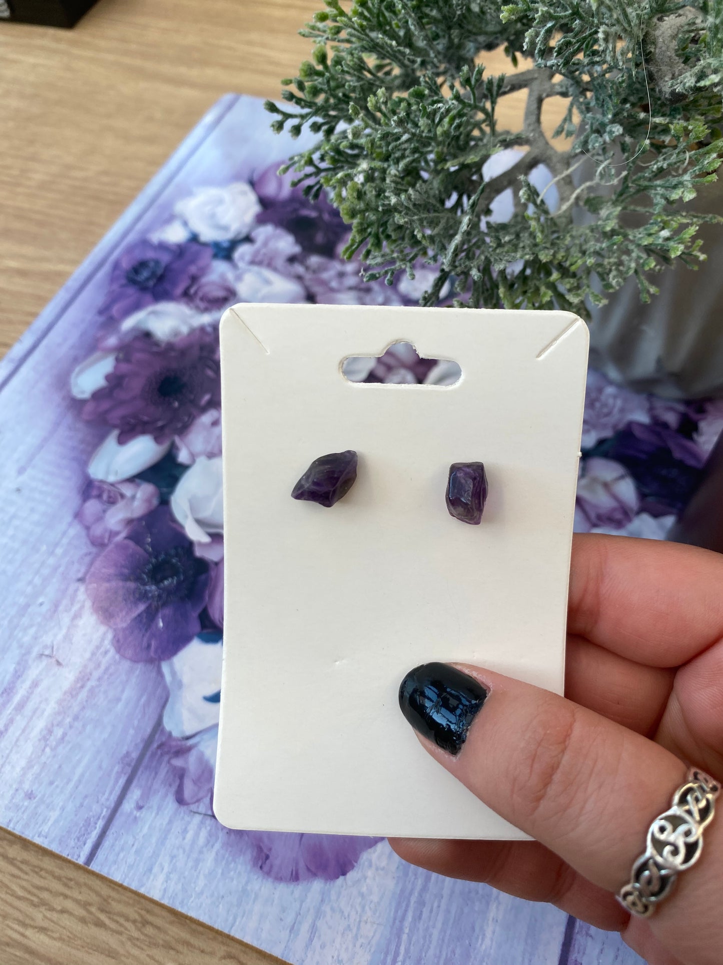 Amethyst Stud Earrings