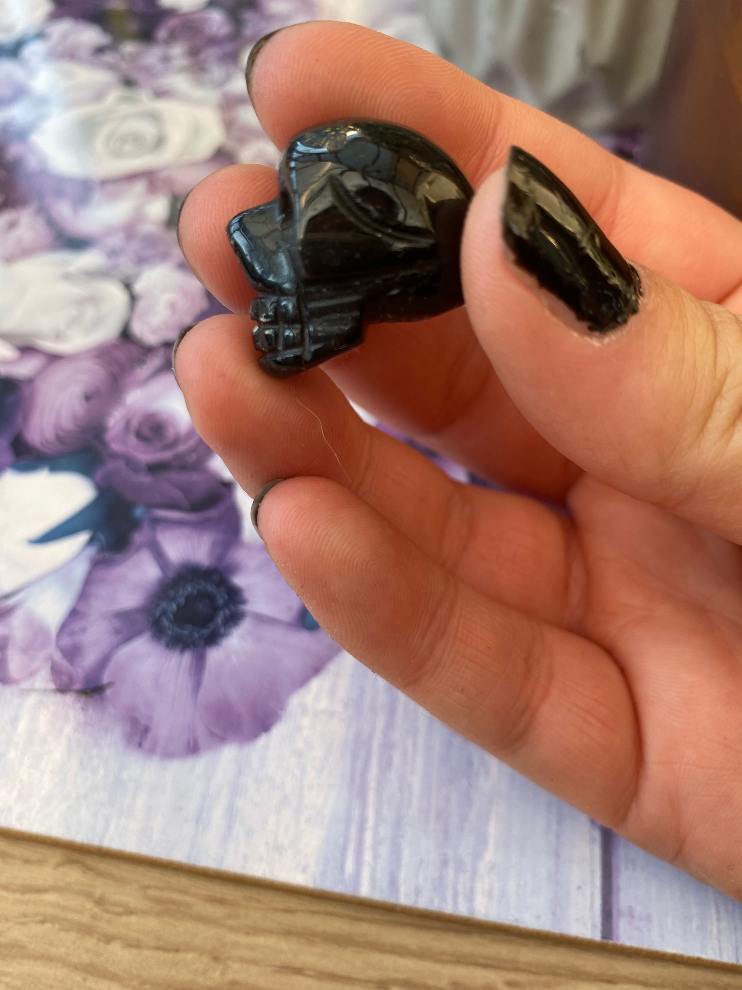 Black Obsidian Skull