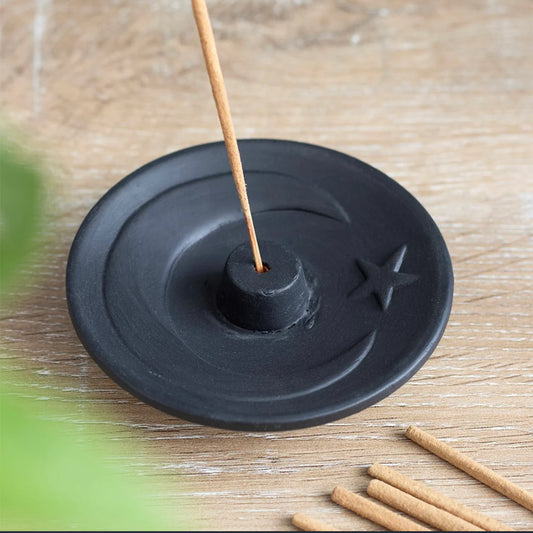 Crescent Moon Incense Plate