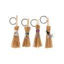 Lucky Broomstick Keyring with Crescent Moon