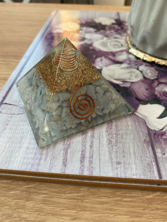 Angelite Orgonite Pyramid