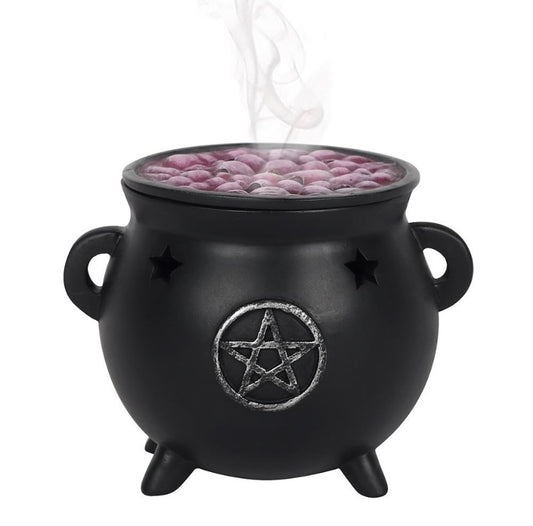 Pentacle Cauldron Incense Holder