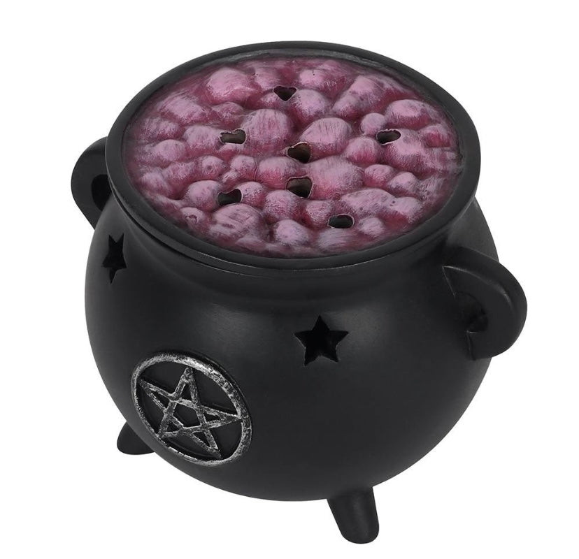 Pentacle Cauldron Incense Holder