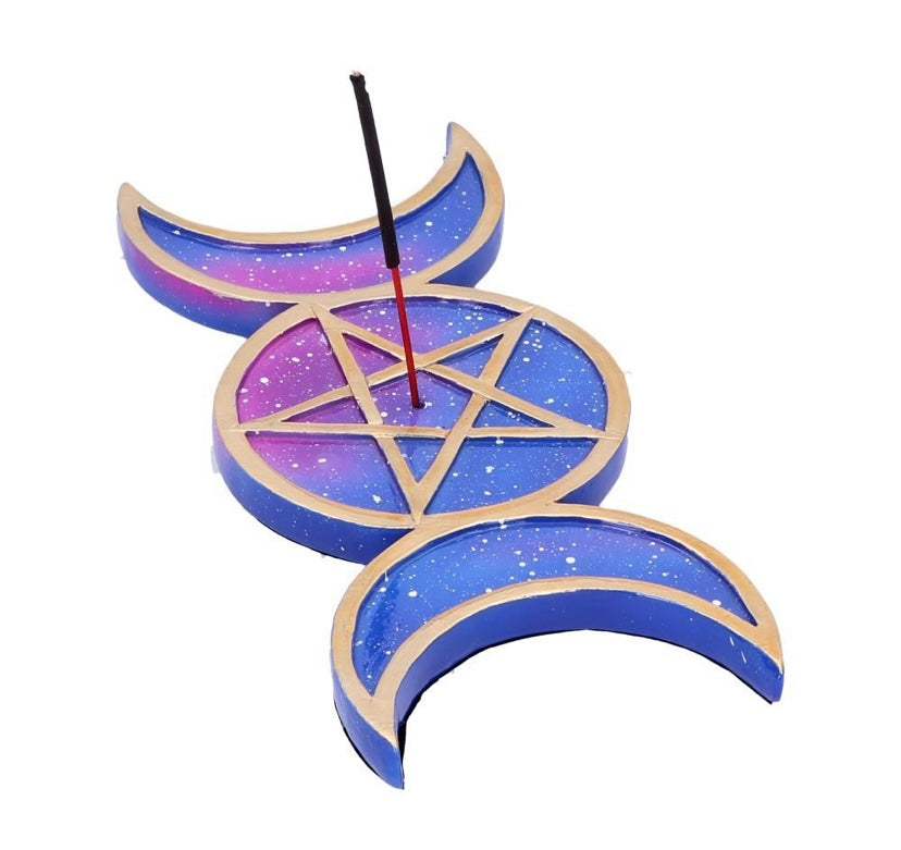 Triple Moon Incense Burner