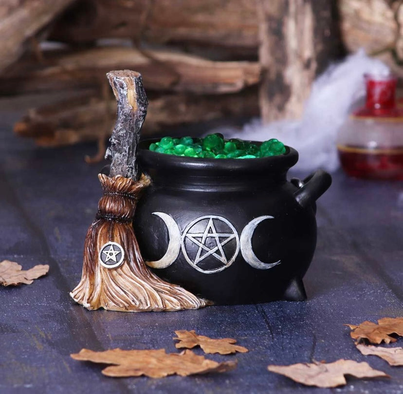 Light Up Bubbling Cauldron Figurine