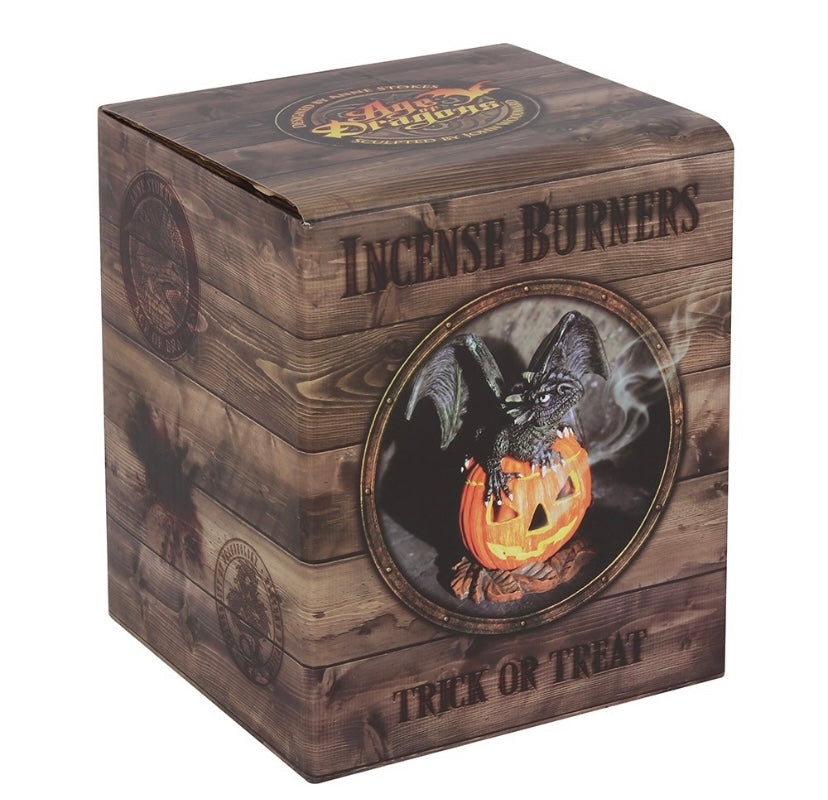 Trick or Treat Dragon Incense Cone Burner by Anne Stokes