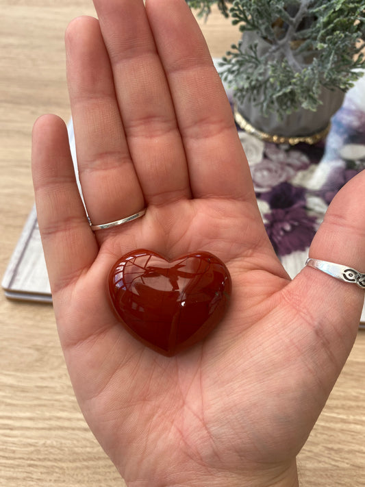 Red Jasper Crystal Heart