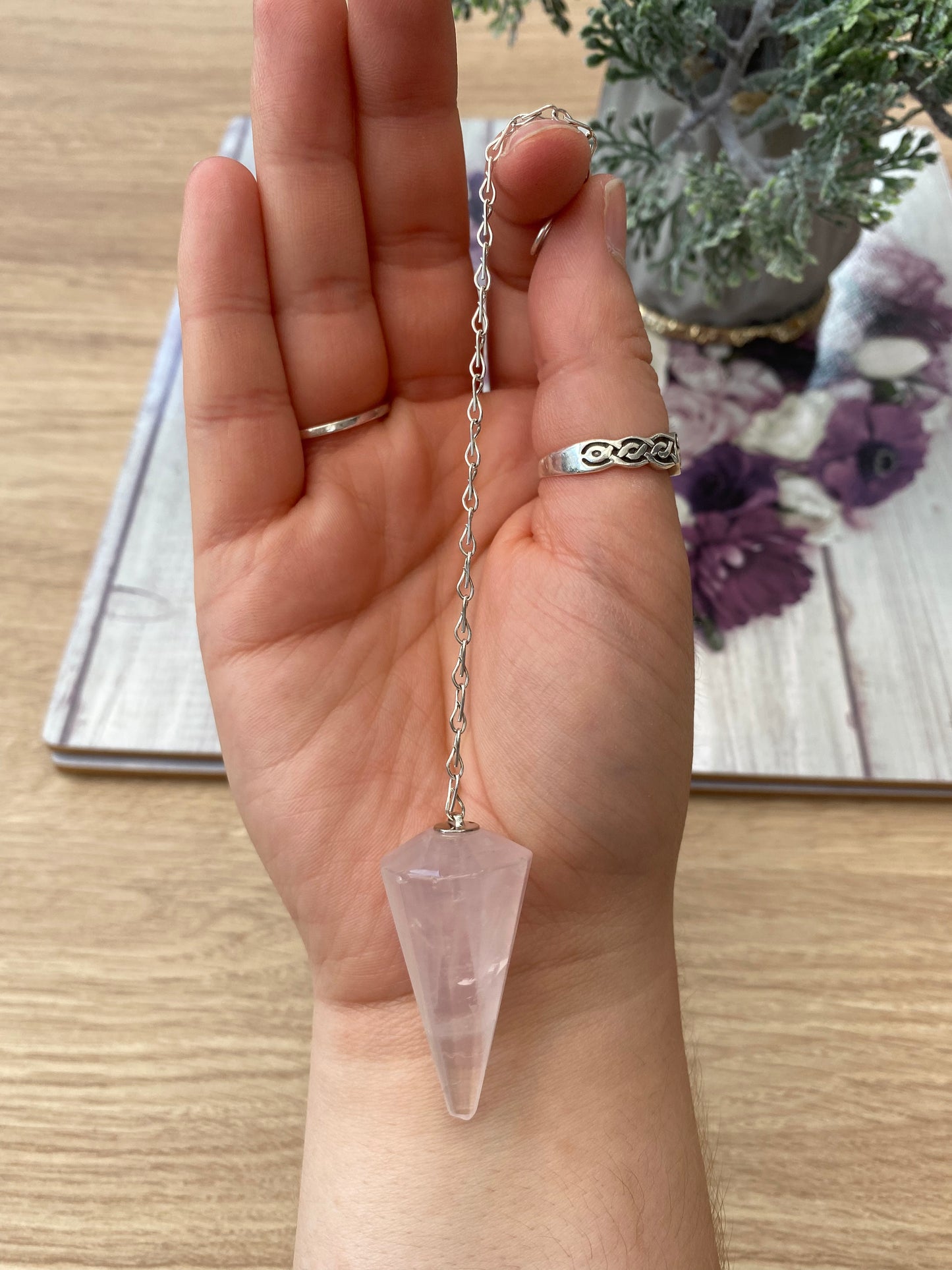 Clear quartz Crystal Pendulum