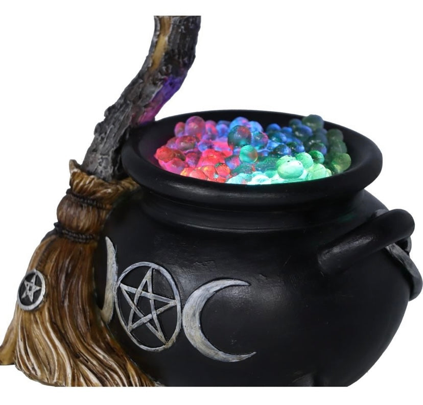 Light Up Bubbling Cauldron Figurine