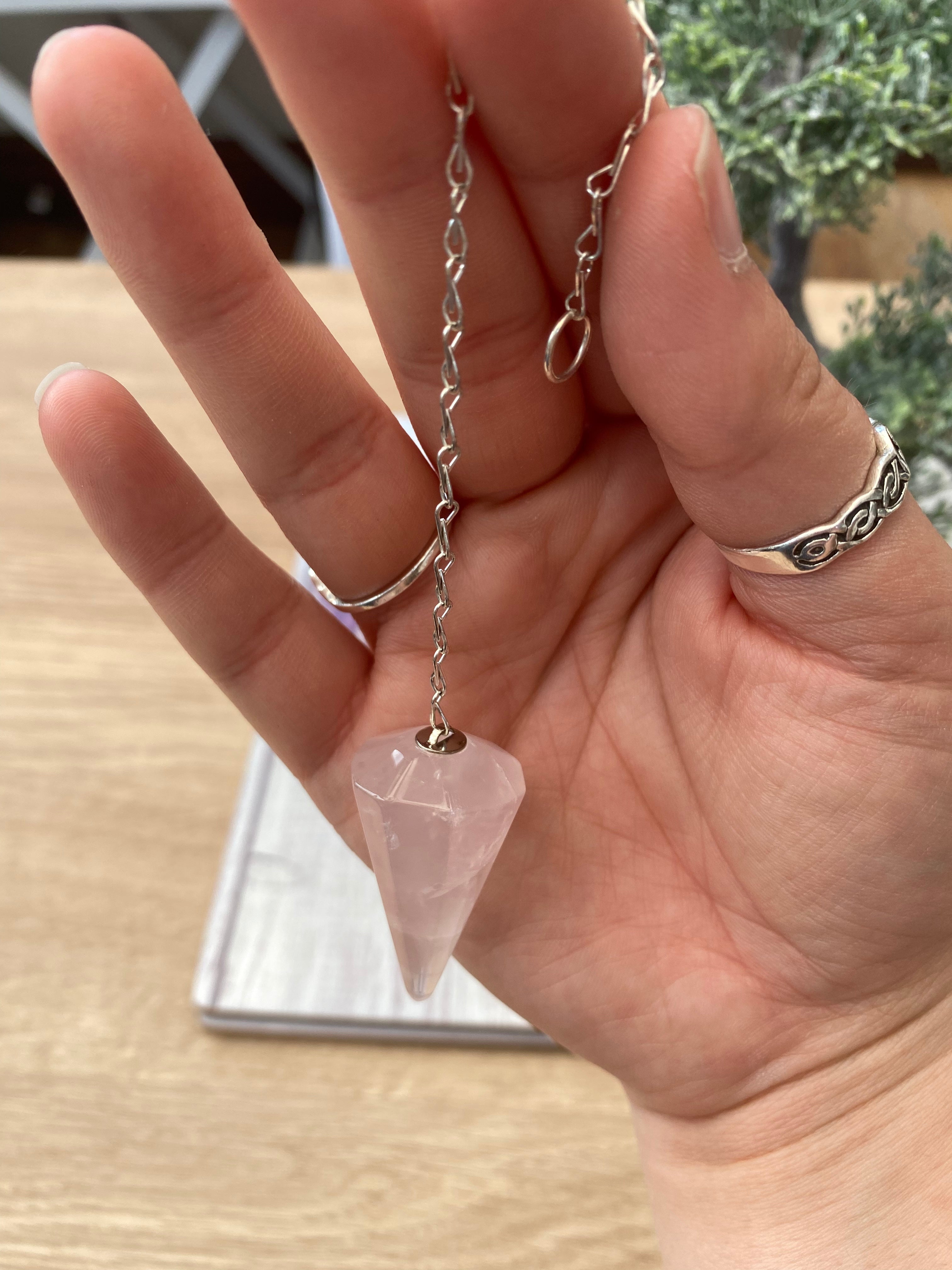 Rose quartz shop pendulum