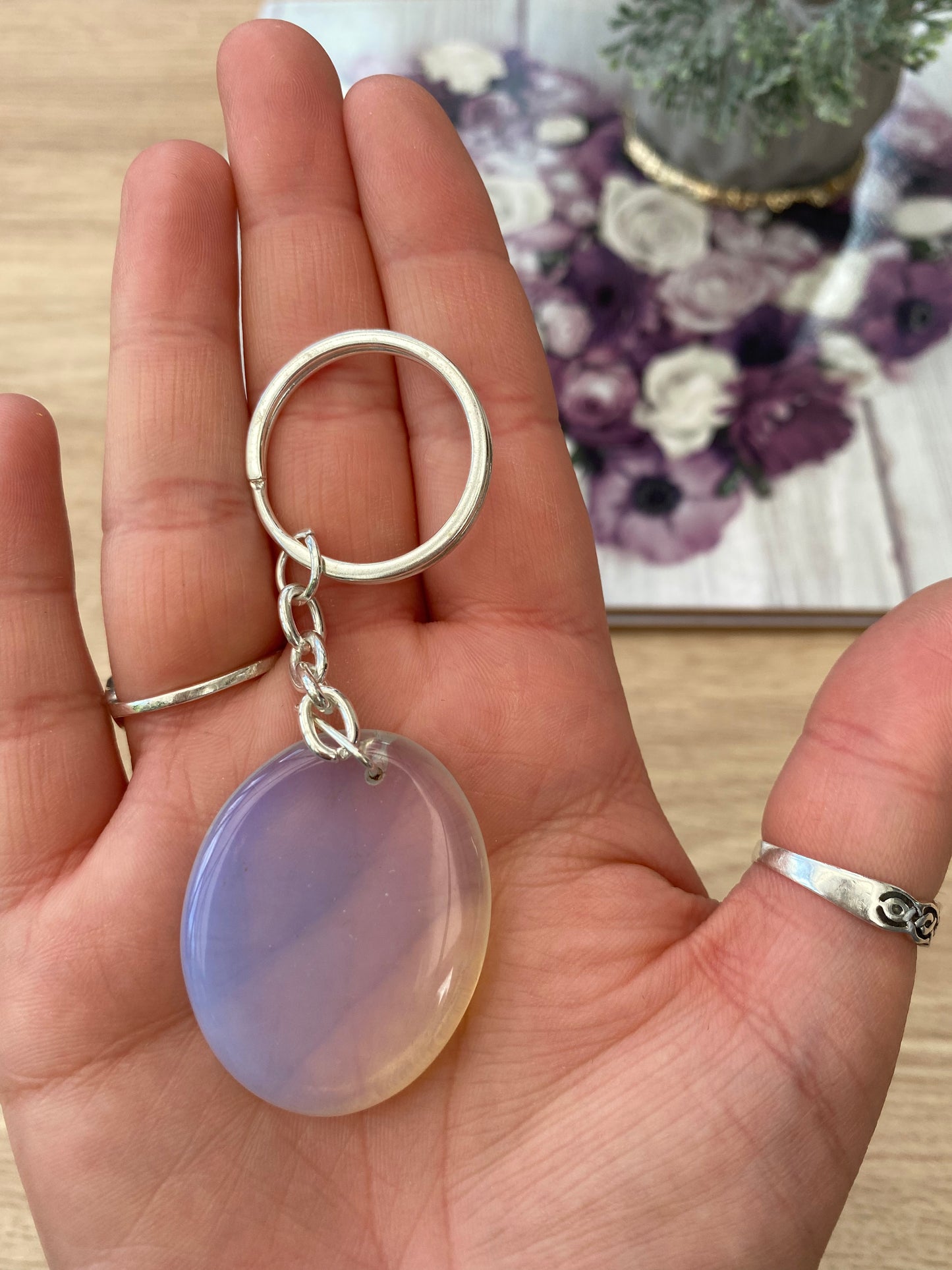 Opalite Crystal Keyring