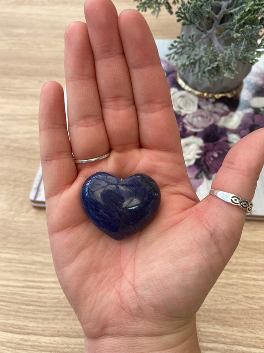 Sodalite Crystal Heart