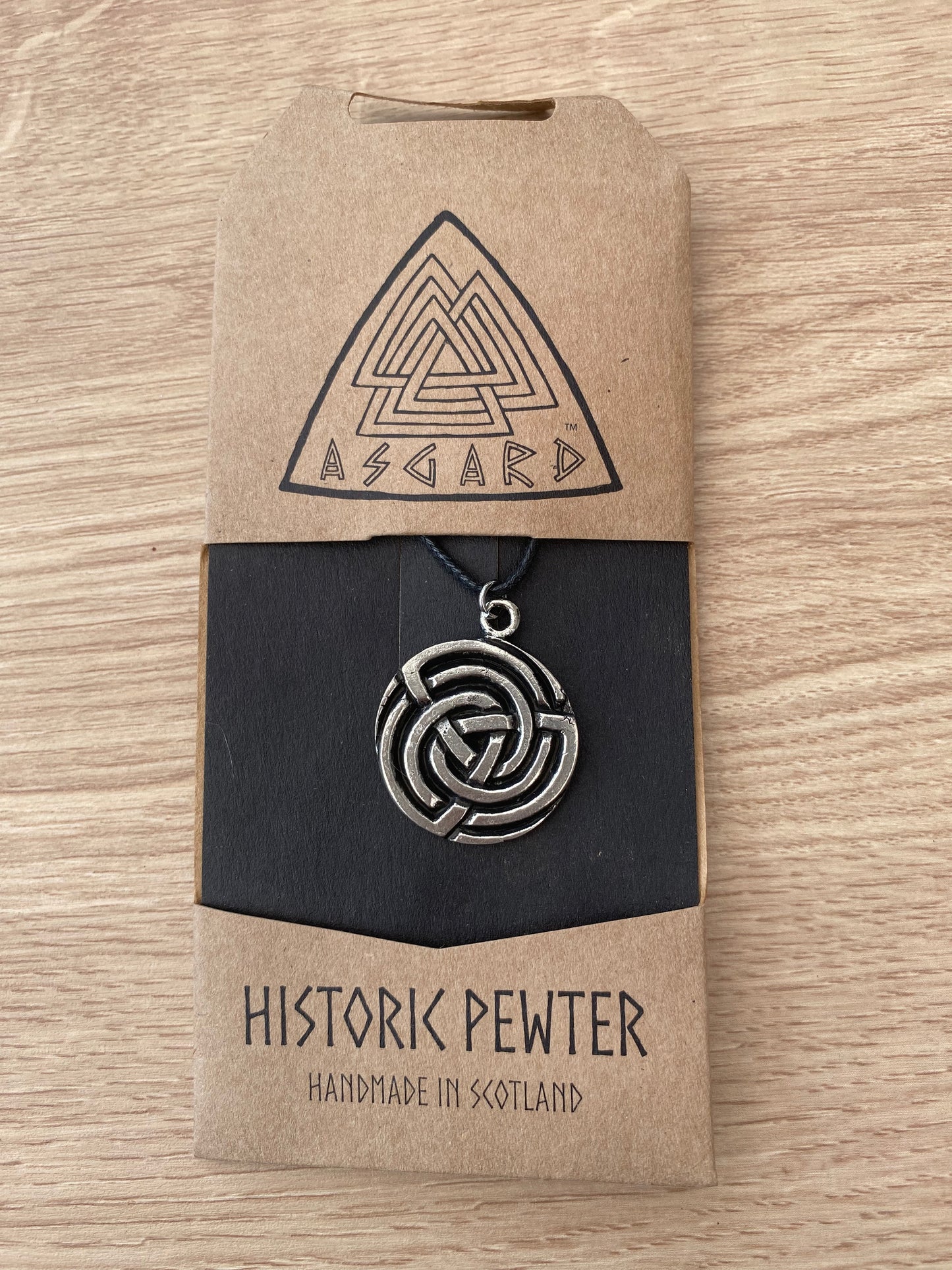 Pictish Triskele Knot Pendant Necklace