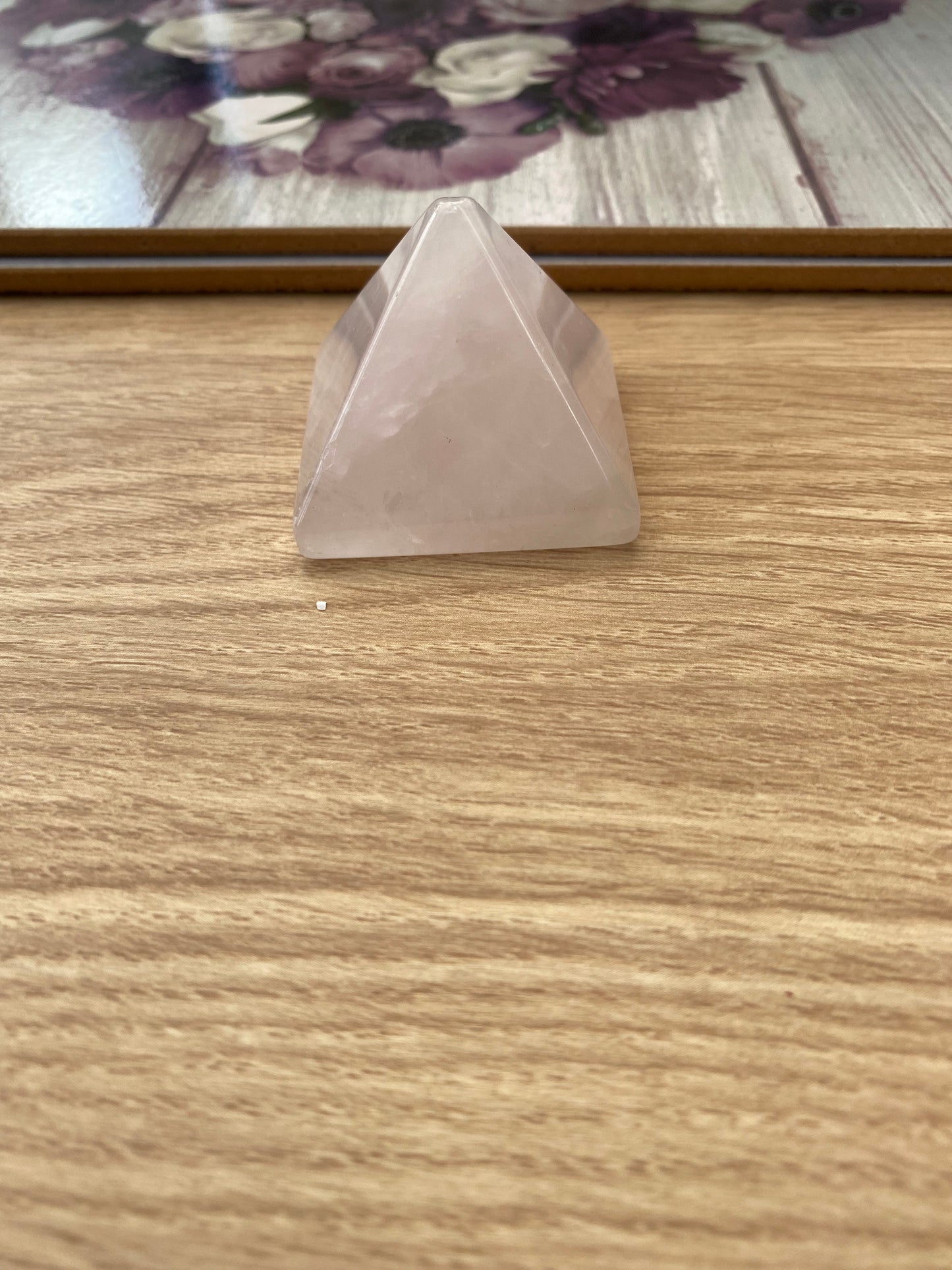 Rose Quartz Crystal Pyramid