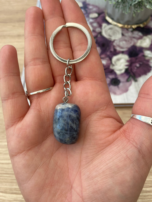 Sodalite Tumblestone Keyring