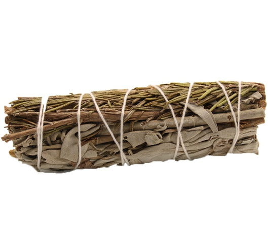 White Sage and Blue Sage Smudge Stick 10cm