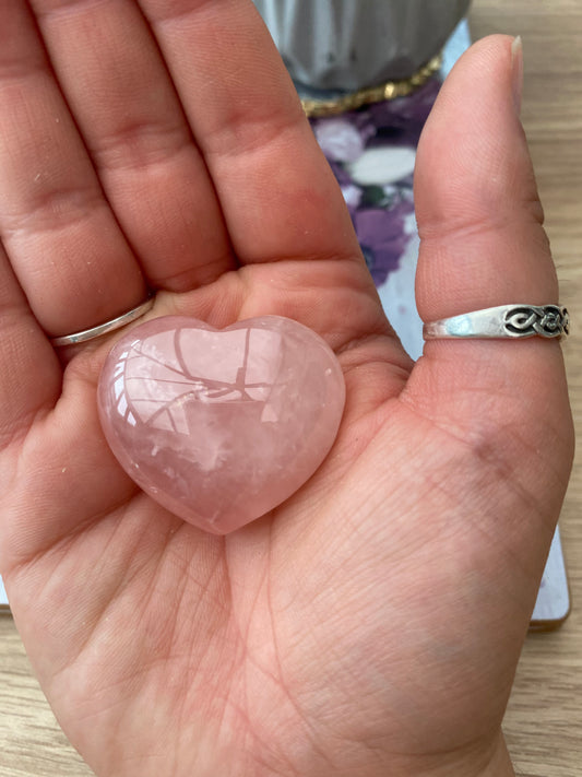 Rose Quartz Crystal Heart