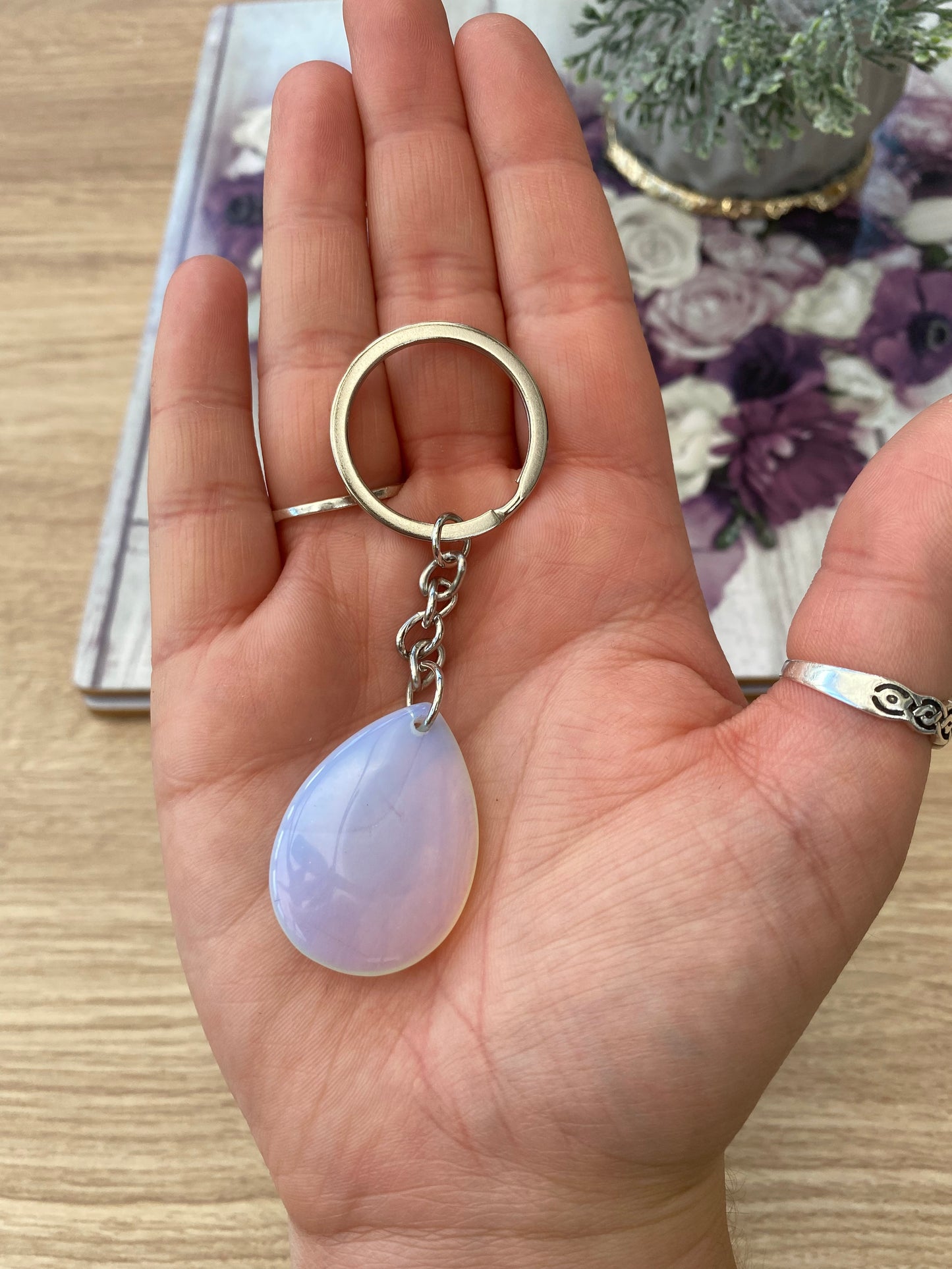 Opalite Teardrop Keyring