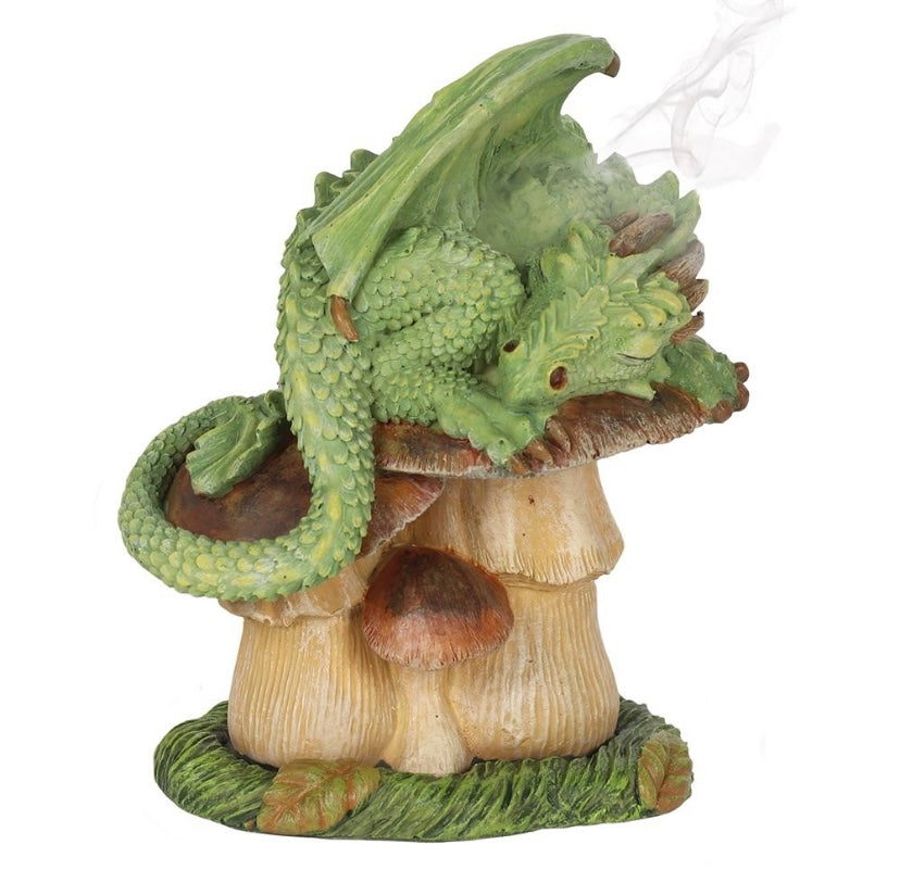 Green Dragon Incense Cone Burner by Anne Stokes