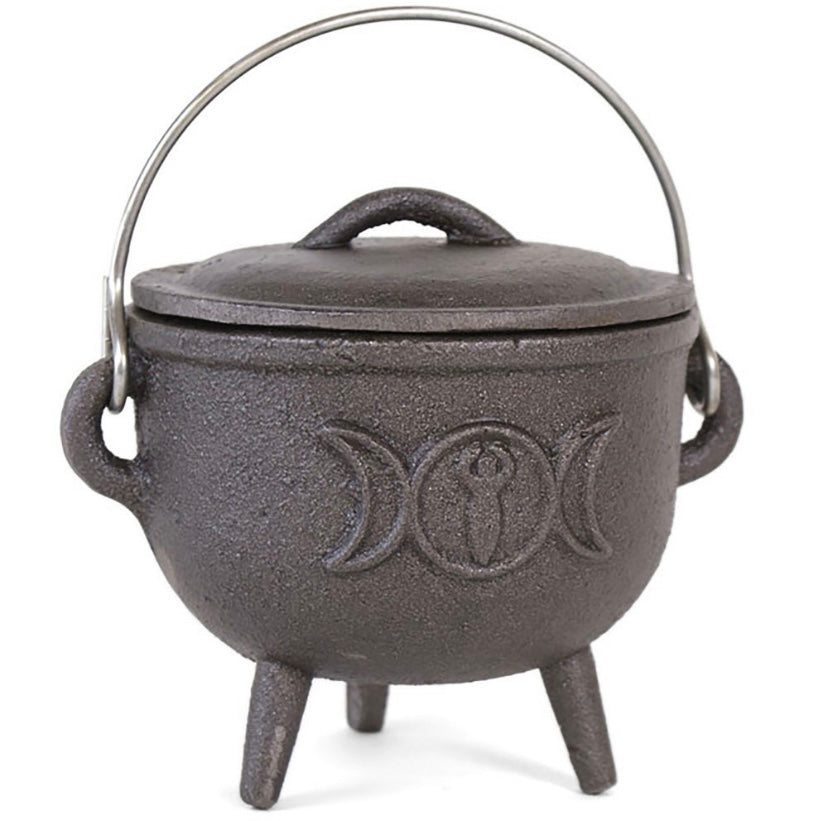 Cast Iron Triple Moon Cauldron