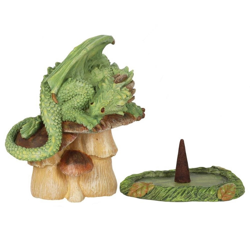 Green Dragon Incense Cone Burner by Anne Stokes