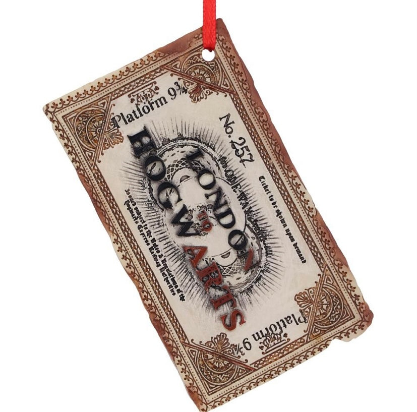 Official Harry Potter Hogwarts Express Ticket Hanging Decoration