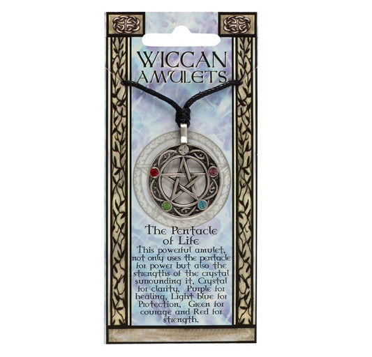 The Pentacle of Life Wiccan Amulet Necklace