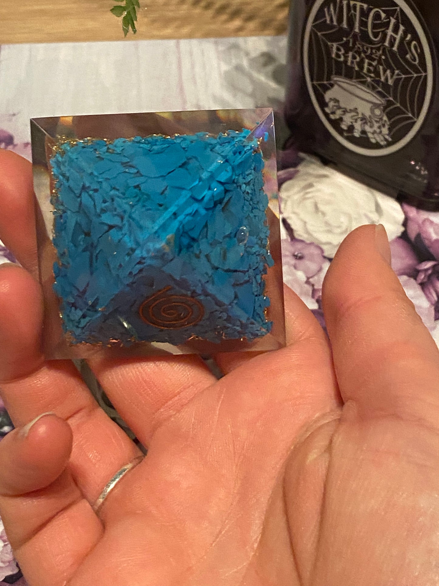 Turquoise Orgonite Pyramid