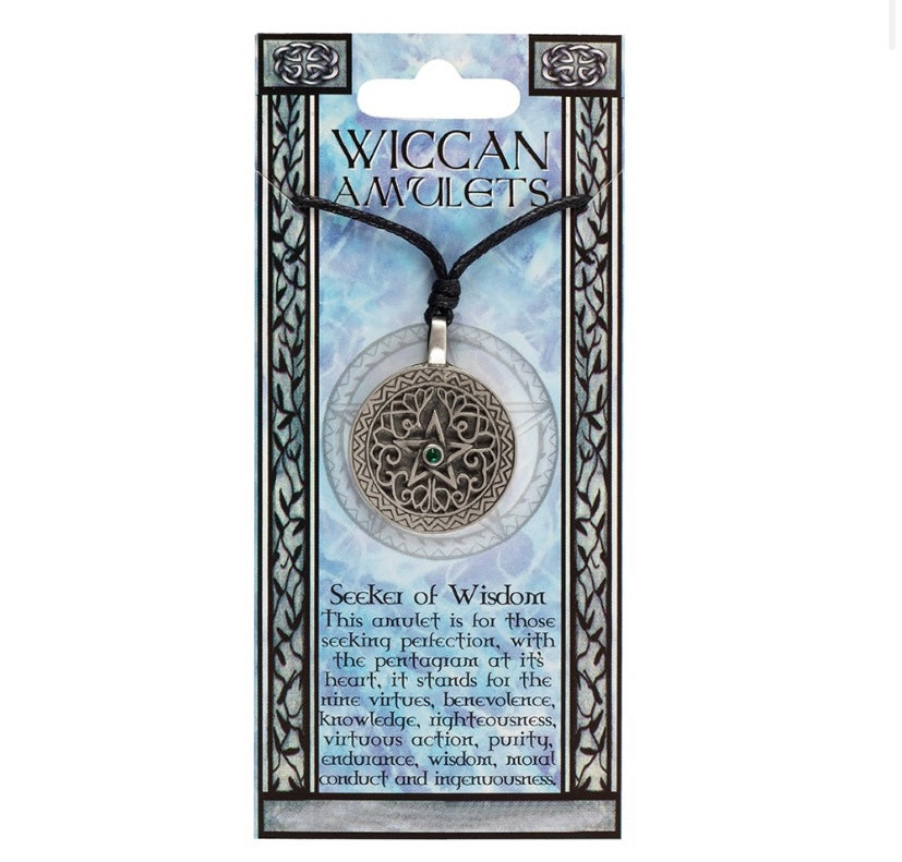 Seeker of Wisdom Wiccan Amulet Necklace