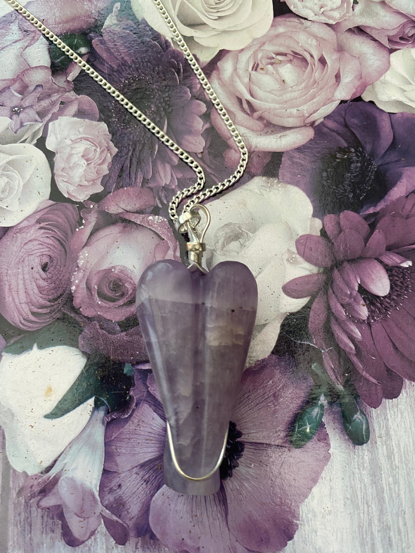 Amethyst Guardian Angel Pendant Necklace