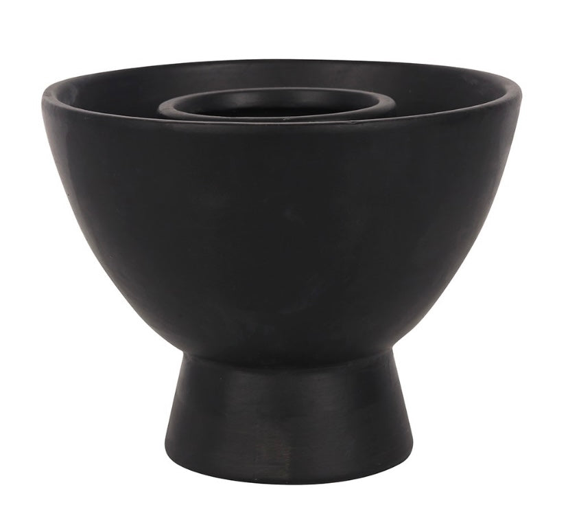 Black Moon and Stars Terracotta Smudge Bowl