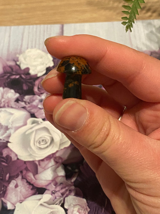 Mahogany Obsidian Crystal Mushroom