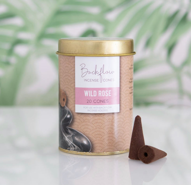 Vegan Wild Rose Backflow Incense Cones