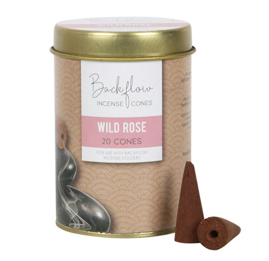 Vegan Wild Rose Backflow Incense Cones