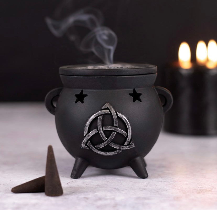 Triquetra Cauldron Incense Cone Burner