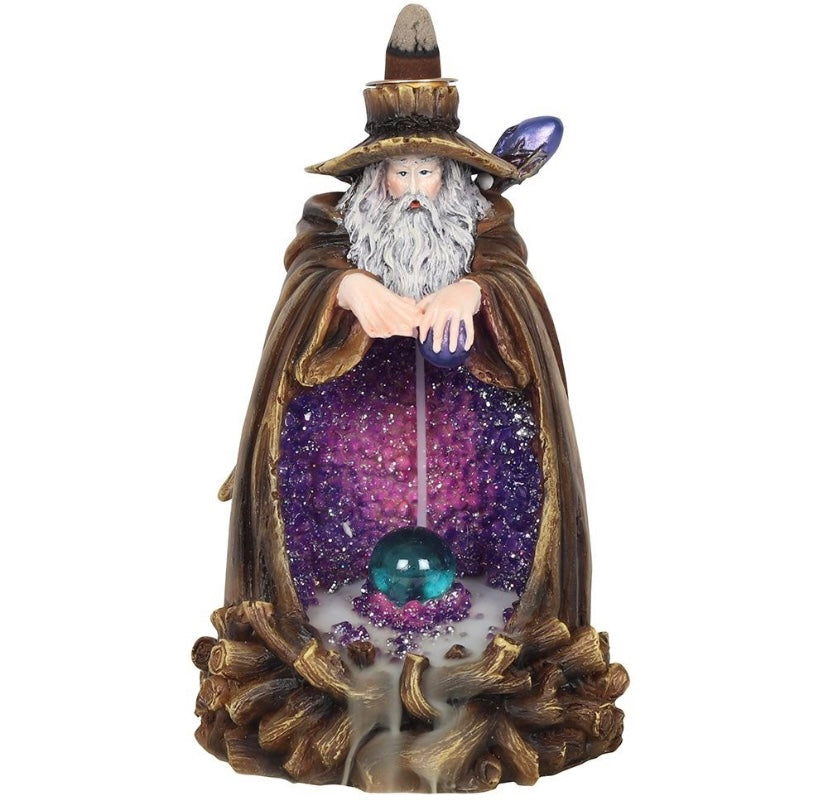 Wizard Backflow Incense Burner with Light