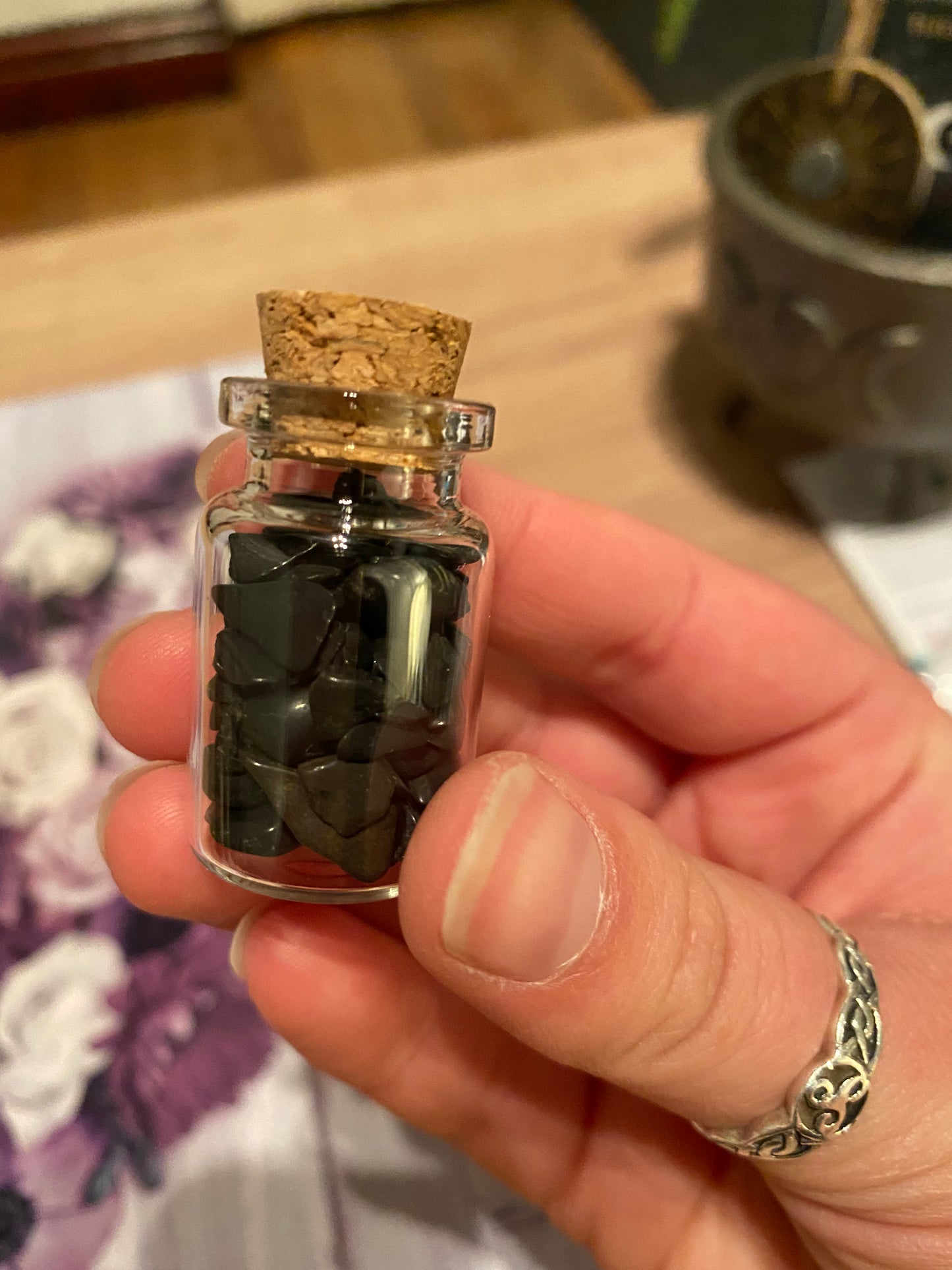 Black Tourmaline Small Crystal Jar