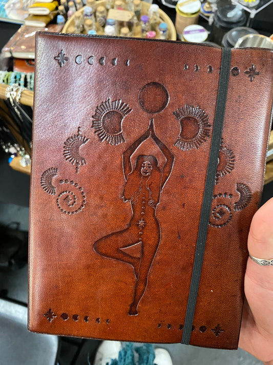 Medium Cosmic Goddess Leather Journal