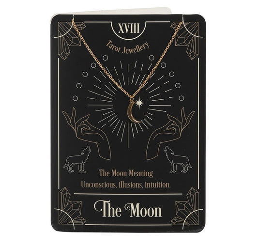 The Moon Tarot Necklace on Greeting Card