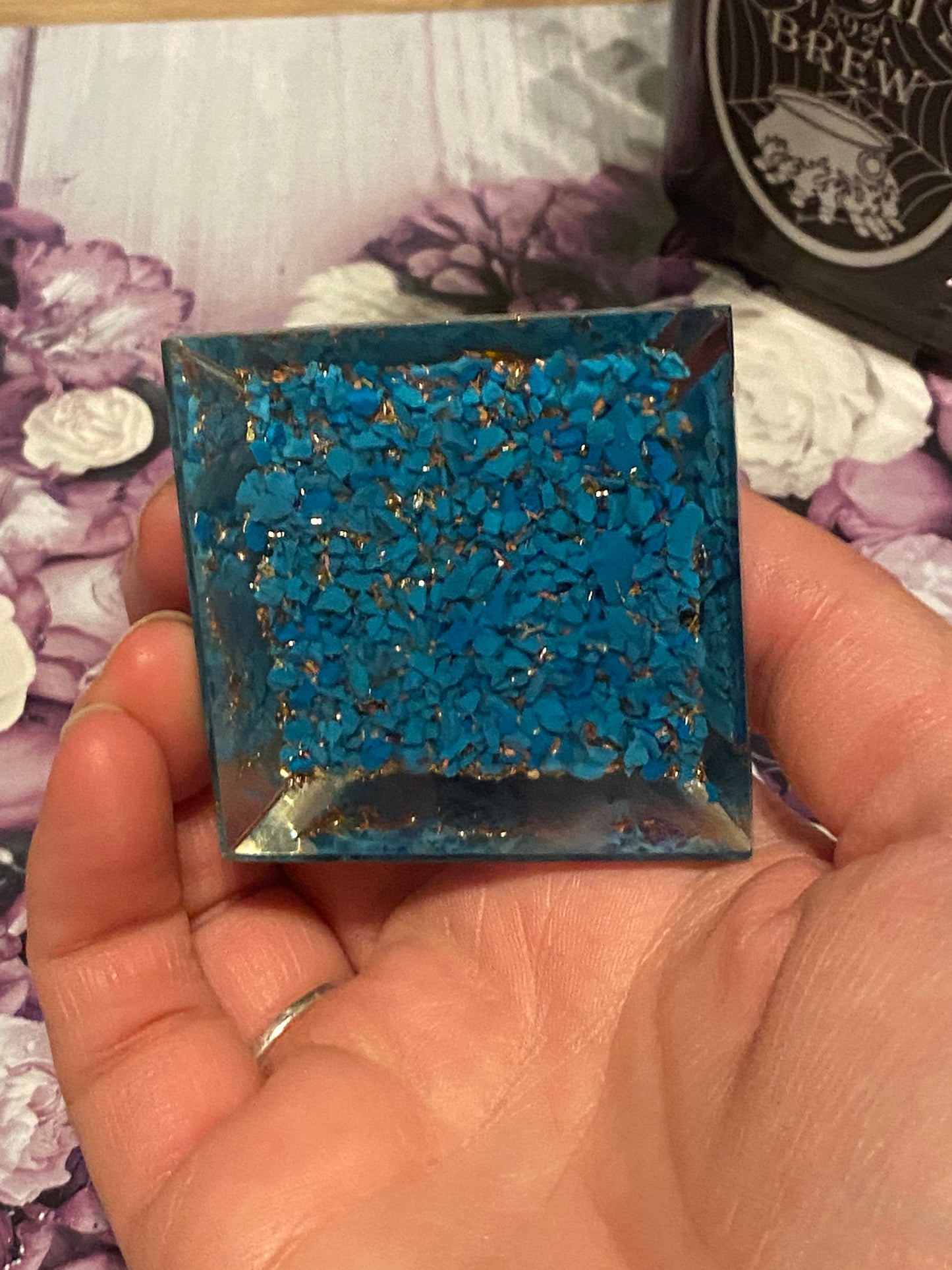 Turquoise Orgonite Pyramid